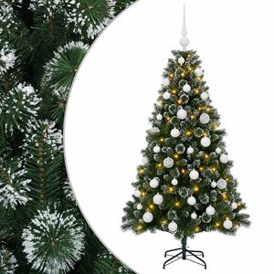 vidaXL Sztuczna choinka z bombką 120 cm 150 LED Ciepła biel