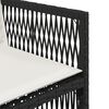 vidaXL 11-cz. zestaw mebli do ogrodu, z poduszkami, czarny rattan PE