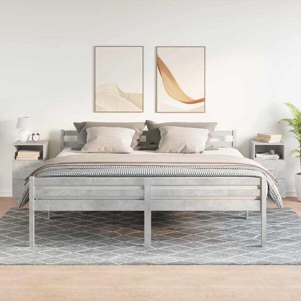 vidaXL Szafki nocne z 2 szufladami, 2 szt., szarość betonu, 36x36x68cm