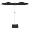 vidaXL Podwójny parasol ogrodowy z LED, antracytowy, 316x145 cm
