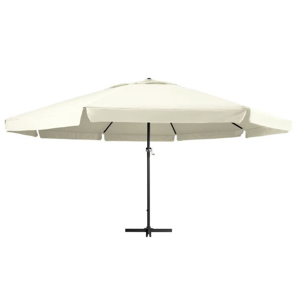 vidaXL Parasol ogrodowy na aluminiowym słupku, 600 cm, piaskowy
