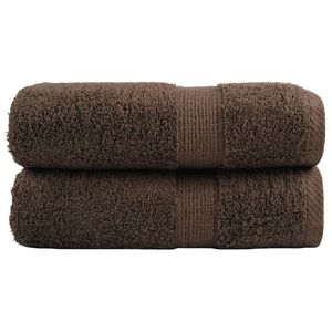 vidaXL Ręczniki toaletowe Premium, SOLUND 2 szt. Brązowe 30x30cm 600 g/m&sup2;