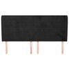 vidaXL Zagł&oacute;wek uszak, czarny, 183x23x118/128 cm, aksamit