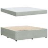 vidaXL Ramka ł&oacute;żka z materacem Jasnoszary 180 x 200 cm tkanina