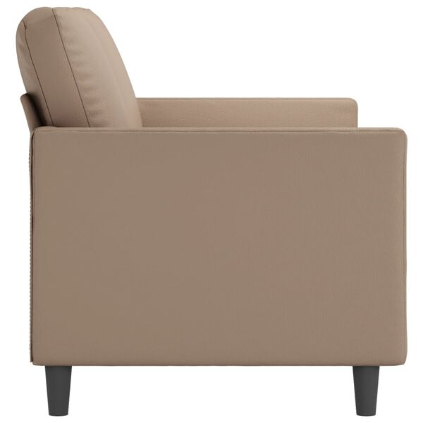 vidaXL 2-osobowa sofa, kolor cappuccino, 140 cm, sztuczna sk&oacute;ra