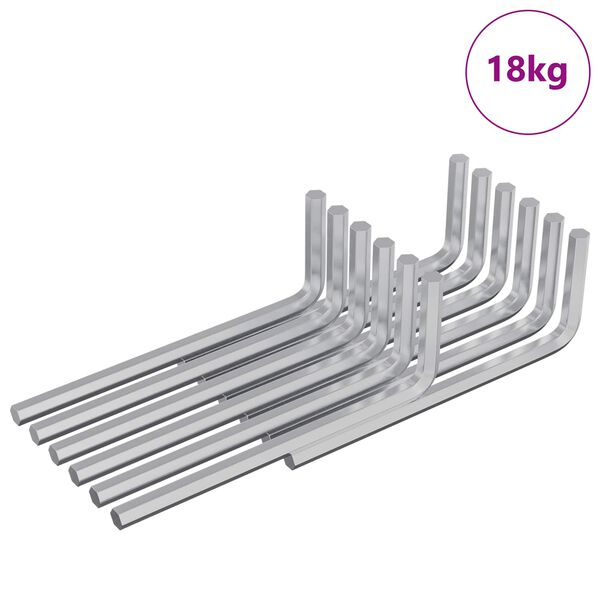 vidaXL Klucz Szesnastokątny 4675 pcs Srebrny 32 x 86 mm Stal