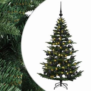 vidaXL Sztuczna choinka z bombką 120 cm 150 LED Ciepła biel PE i PVC