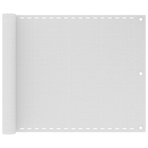 vidaXL Parawan balkonowy HDPE 75x400 cm Biały