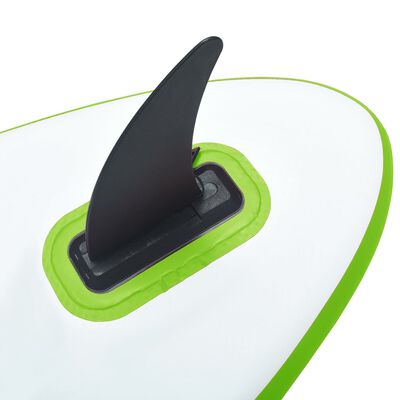 vidaXL Nadmuchiwana deska SUP z żaglem i akcesoriami, zielono-biała