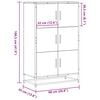 vidaXL Wysoka szafka, szary dąb sonoma, 68x35x106,5 cm