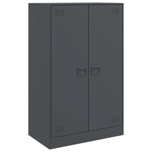 vidaXL Szafka boczna, antracytowa, 67x39x107 cm, stal