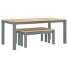 vidaXL 3-częściowy zestaw jadalny &bdquo;Panama&rdquo; Szary lite drewno sosnowe