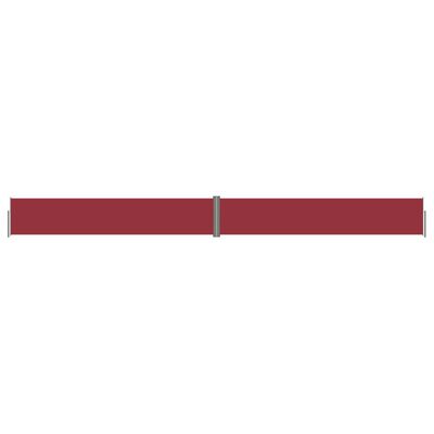 vidaXL Zwijana markiza boczna, czerwona, 117x1200 cm