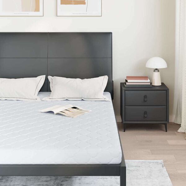 vidaXL Materac Biały 140 x 200 cm Tkanina żakardowa