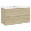 vidaXL Szafka z wbudowaną umywalką, kolor dąb sonoma