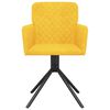 vidaXL Obrotowe krzesła stołowe, 2 szt., żółte, aksamitne