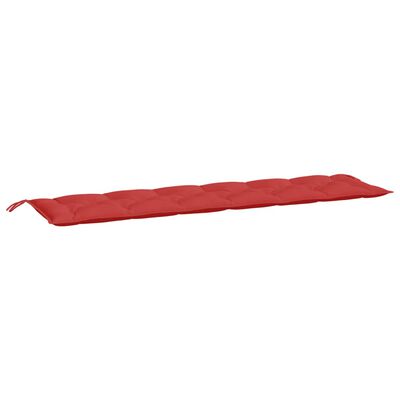 vidaXL Poduszka na ławkę ogrodową, czerwona, 200x50x7 cm, tkanina
