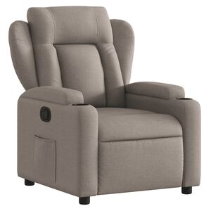 vidaXL Fotel rozkładany, kolor taupe, obity tkaniną