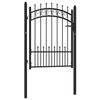 vidaXL Brama ogrodzeniowa EMMEN z kolcami stalowa 104x109,5 cm czarna