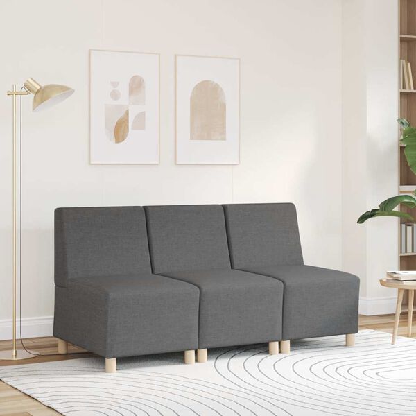 vidaXL Modułowa sofa bez podłokietników Ciemnoszara 55 cm Tkanina
