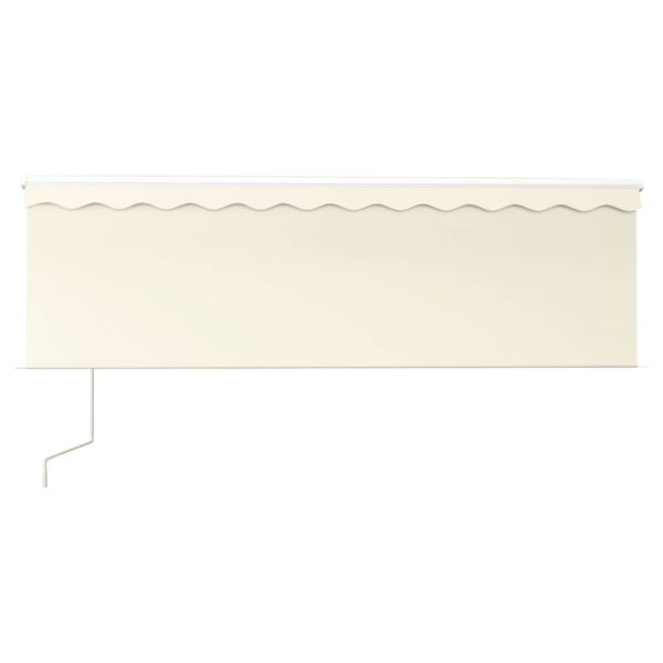 vidaXL Automatycznie zwijana markiza z zasłoną, 4x3 m, kremowa
