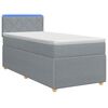 vidaXL Ł&oacute;żko Box Spring z materacem i LED jasnoszary 90 x 190 cm
