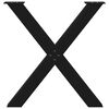 vidaXL Nogi do stołu jadalnego w kształcie litery X 2 szt. Czarne 80x(72-73) cm Stal