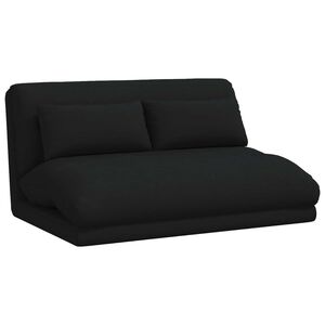 vidaXL Regulowany fotel na podłogę Czarny tkanina