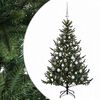 vidaXL Sztuczna choinka z bombką 120 cm 150 LED Ciepła biel