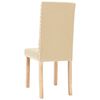 vidaXL Krzesła stołowe, 4 szt., kremowe, obite tkaniną