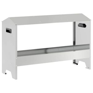 vidaXL Koryto do karmienia kurczak&oacute;w Srebrny 81 x 32 x 53,5 cm