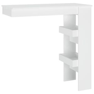 vidaXL Stolik barowy, biały, 102x45x103,5 cm, materiał drewnopochodny