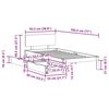vidaXL Rama ł&oacute;żka z szufladami, 90x190 cm, lite drewno sosnowe
