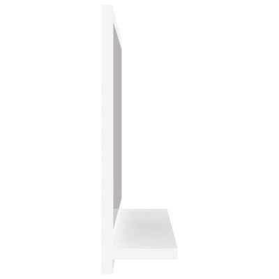 vidaXL Lustro łazienkowe, wysoki połysk, białe, 40x10,5x37 cm