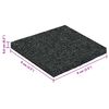 vidaXL Pad Patio z Granulatem Gumowym Czarny 9 x 9 x 0,6 cm Guma
