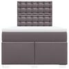 vidaXL Ł&oacute;żko kontynentalne z materacem, szare, 120x190 cm, ekosk&oacute;ra