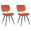 LABEL51 Krzesła stołowe Vic, 2 szt., 49x60x87 cm, kolor rdzawy