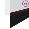 vidaXL Szczotki uszczelniające do drzwi samoprzylepne 6 pcs Brązowy