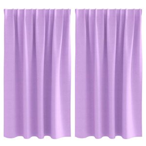 vidaXL Firany blackout z k&oacute;łkami 2 pcs Fioletowy 140 x 140 cm