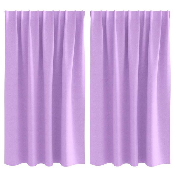 vidaXL Firany blackout z k&oacute;łkami 2 pcs Fioletowy 140 x 140 cm