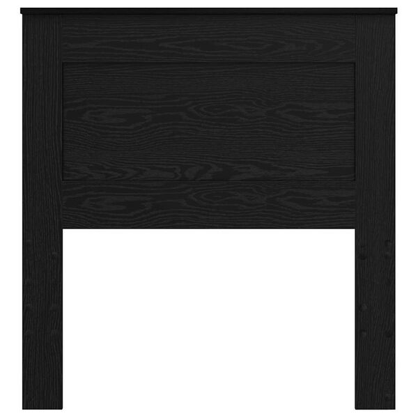 vidaXL Zagłówek Z zagłówkiem Czarny Dąb 75 cm Materiał drewnopochodny
