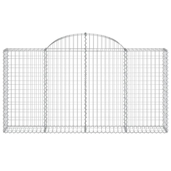 vidaXL Kosze gabionowe, 6 szt, 200x30x100/120 cm, galwanizowane żelazo