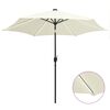 vidaXL Parasol ogrodowy z LED i aluminiowym słupkiem, 300 cm, piaskowy