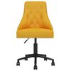 vidaXL Obrotowe krzesło stołowe, ż&oacute;łte, obite aksamitem