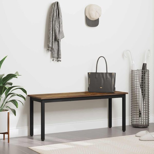 vidaXL ławka Dąb dymny 110 x 35 x 45 cm Materiał drewnopochodny