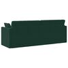 vidaXL Sofa podłogowa z funkcją spania 200cm Ciemna zieleń Aksamit