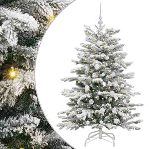 vidaXL Sztuczna choinka z zawiasami Biały 150 cm PE i PVC