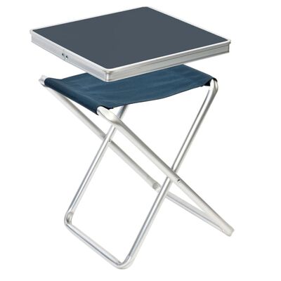 Camp Gear Składane krzesło kempingowe, aluminium, szare, 1404346
