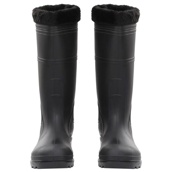 vidaXL Kalosze z wyjmowanym ociepleniem, czarne, rozmiar 46, PVC