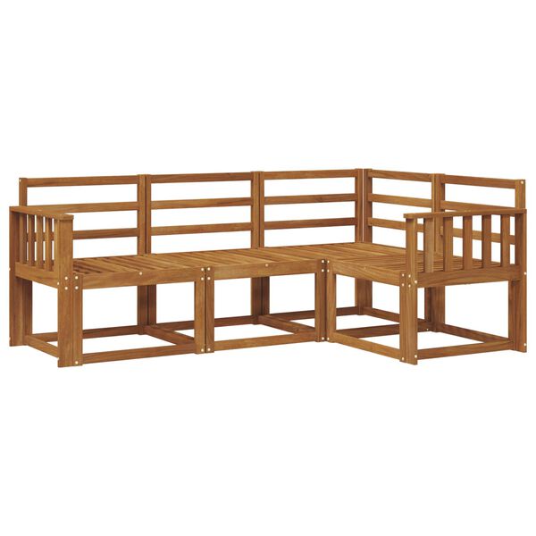 vidaXL Zestaw sof na zewnątrz 4 pcs Naturalny Lite Drewno Akacji